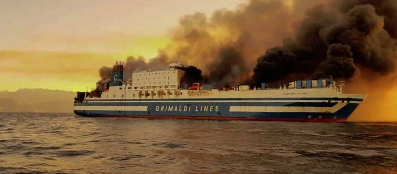 Φωτιά στο Euroferry Olympia: Η ανακοίνωση της πλοιοκτήτριας Grimaldi